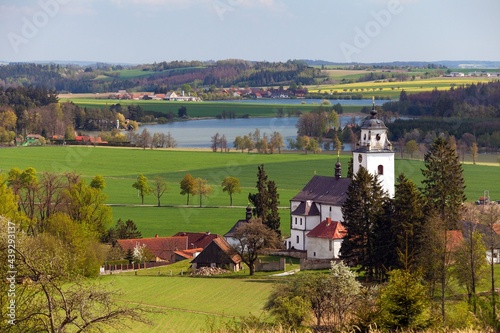 springtime view from bohemian and moravian highland