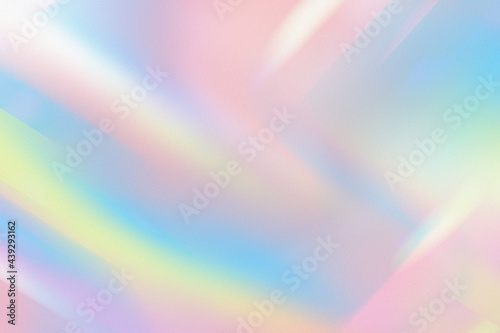 Abstract grainy rainbow gradient. Pink, blue and purple background. Trendy noise retro overlay template