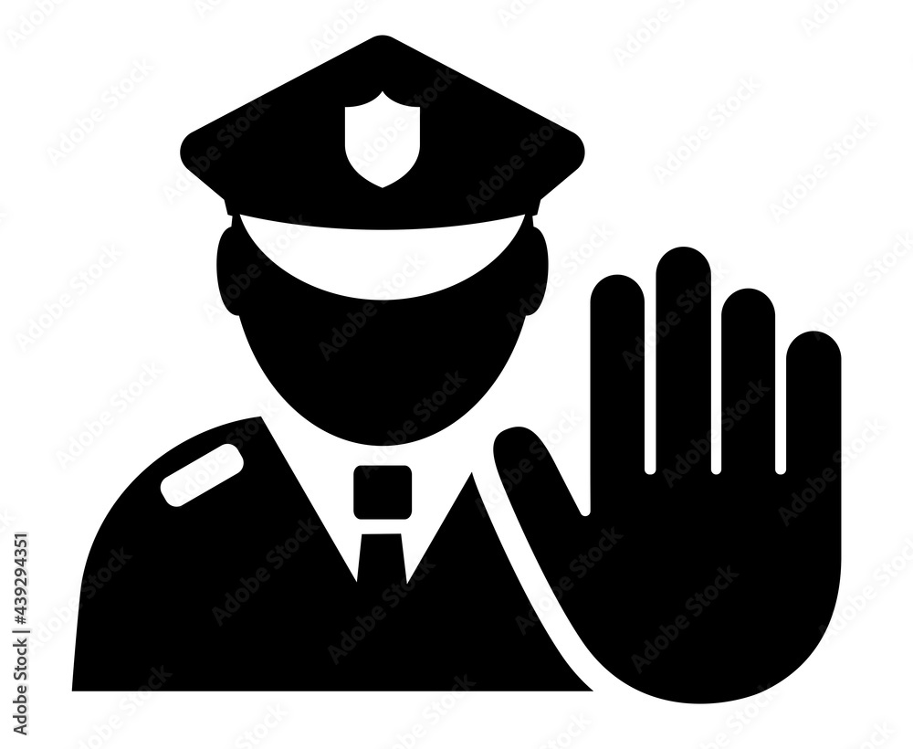 Security control, police vector icon Stock Vector Adobe Stock
