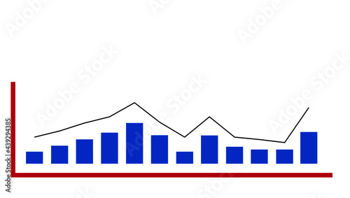 Annual growth and contraction diagram.
Economic data analysis concept.business graph.business graph representing growth and success.Vector design EPS 10.