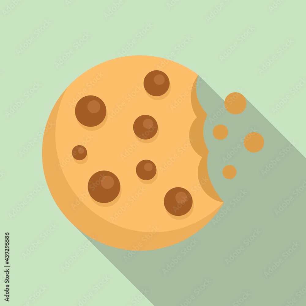 Cookie icon, flat style Cookie icon, flat style