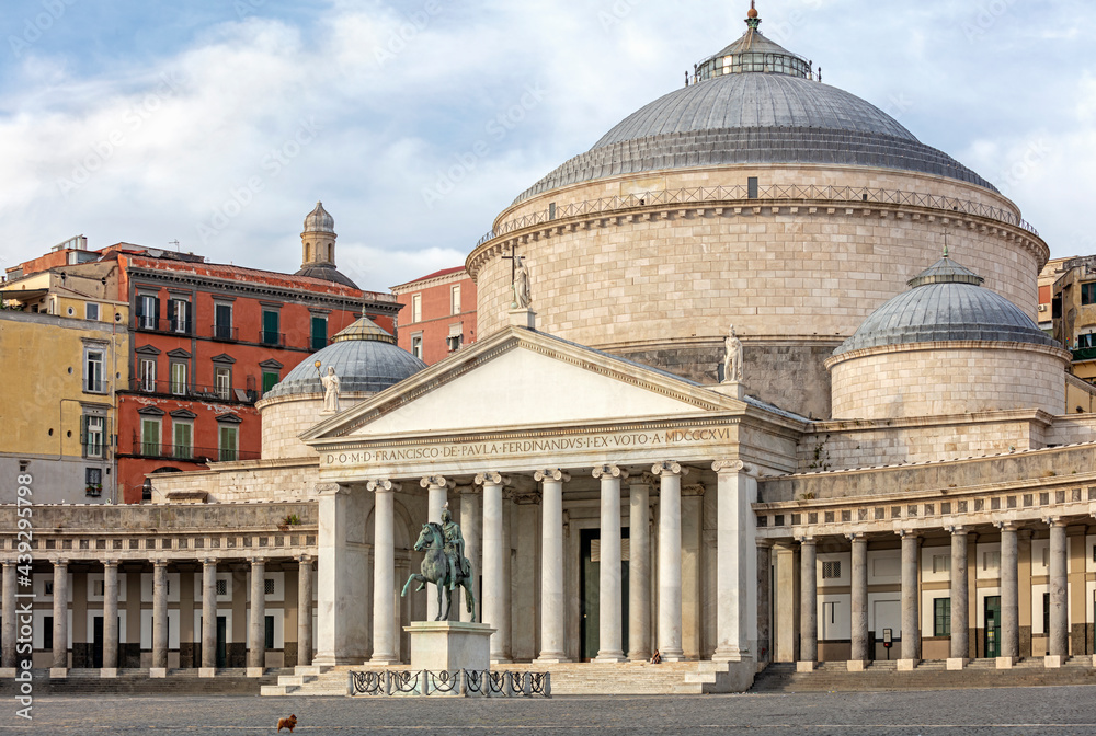 Naples, Basilica S. Francia of Paola, Piazza del Plebiscito
