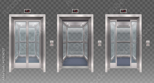 Metal Elevator Doors Set