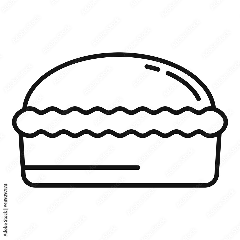 Homemade bread icon, outline style Homemade bread icon, outline style