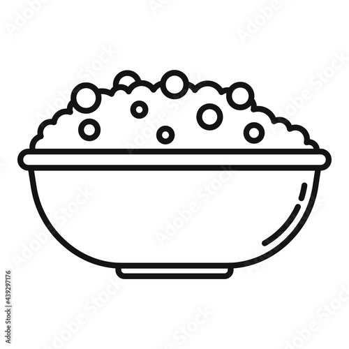 Rise bowl icon, outline style
