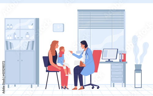 Pediatrician Flat Illustration