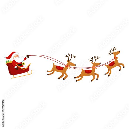 Santa flying his Sleigh