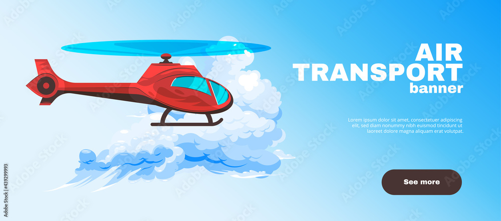 Air Transport Horizontal Banner