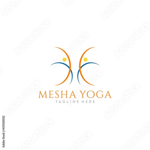 Illustration vector graphic of people logo design, fitness, yoga, health, dance, gym, sport. perfect for your company logo