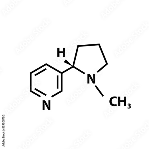 Nicotine chemical structure photo