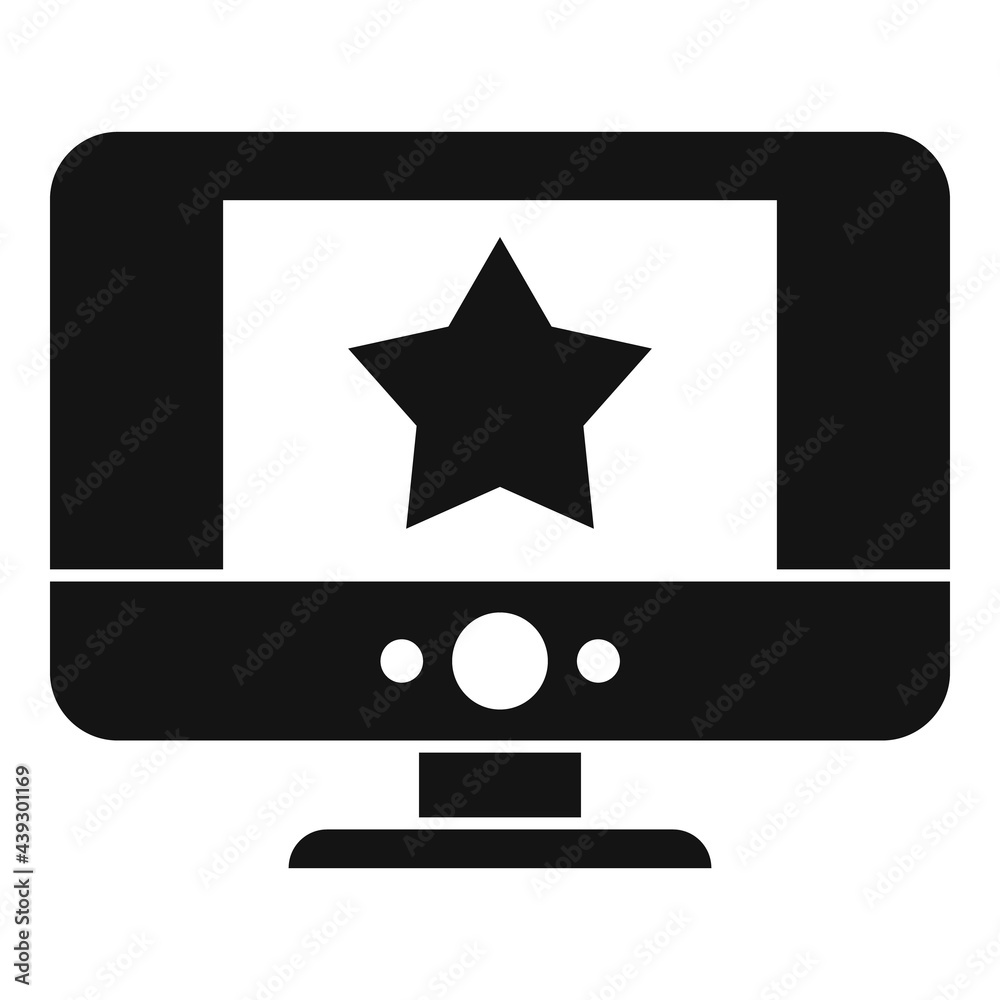 Bonus monitor icon, simple style Bonus monitor icon, simple style
