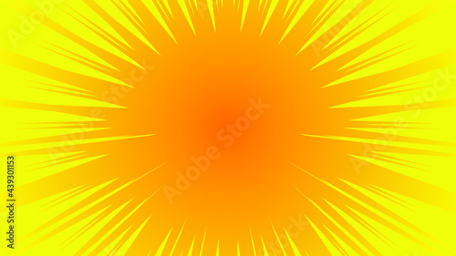 yellow explosion object in cartoon style