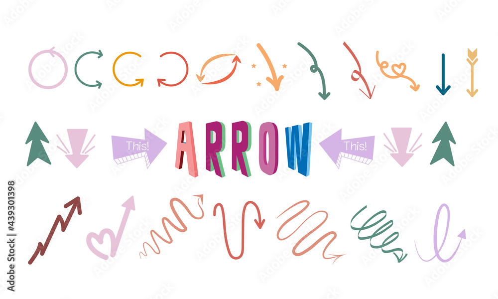 hand draw arrow design vector hand draw arrow design vector