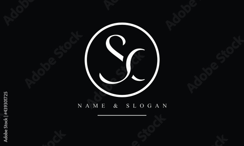 SC, CS, S, C abstract letters logo monogram