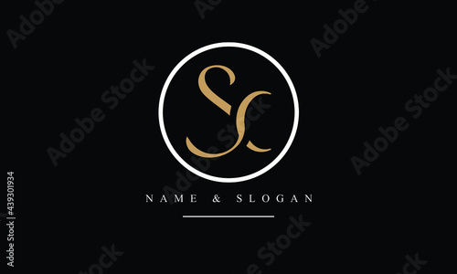 SC, CS, S, C abstract letters logo monogram
