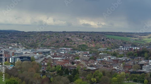 Aerial view of High Wycombe in Buckinghamshire UK photo