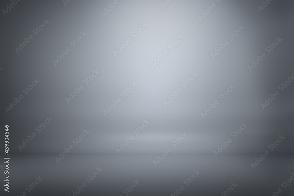 Stylish grey shades backdrop with copyspace for presentation or your company logo. 3D rendering, mock up - obrazy, fototapety, plakaty 