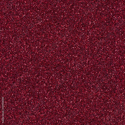 Dark red shiny glitter, sparkle confetti texture. Christmas abstract background, seamless pattern.