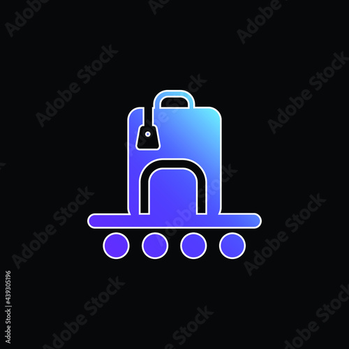 Baggage Claim Sign blue gradient vector icon