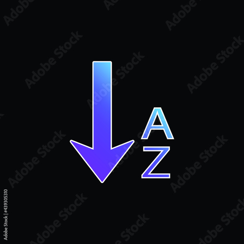 Alphabetical Order blue gradient vector icon