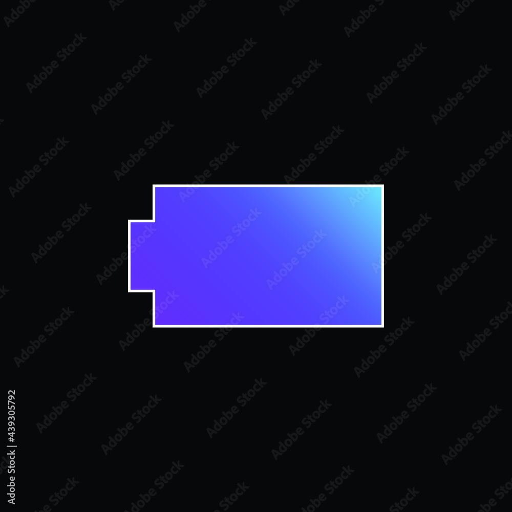 Battery Black Silhouette Shape blue gradient vector icon Battery Black Silhouette Shape blue gradient vector icon