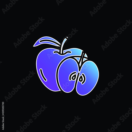 Apple blue gradient vector icon