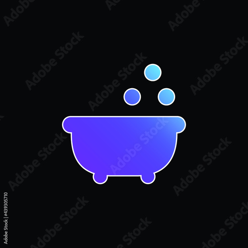 Bathtub blue gradient vector icon