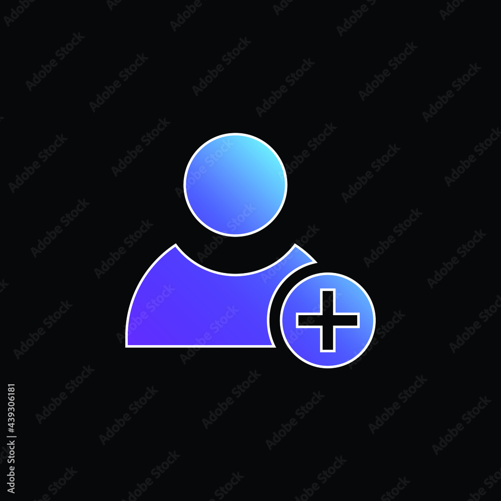 Add User blue gradient vector icon Add User blue gradient vector icon