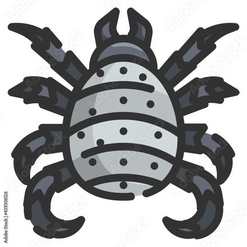 mite fill outline icon