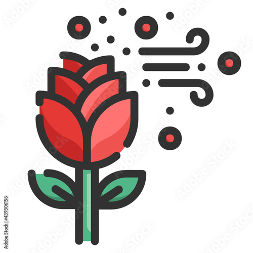 pollen fill outline icon