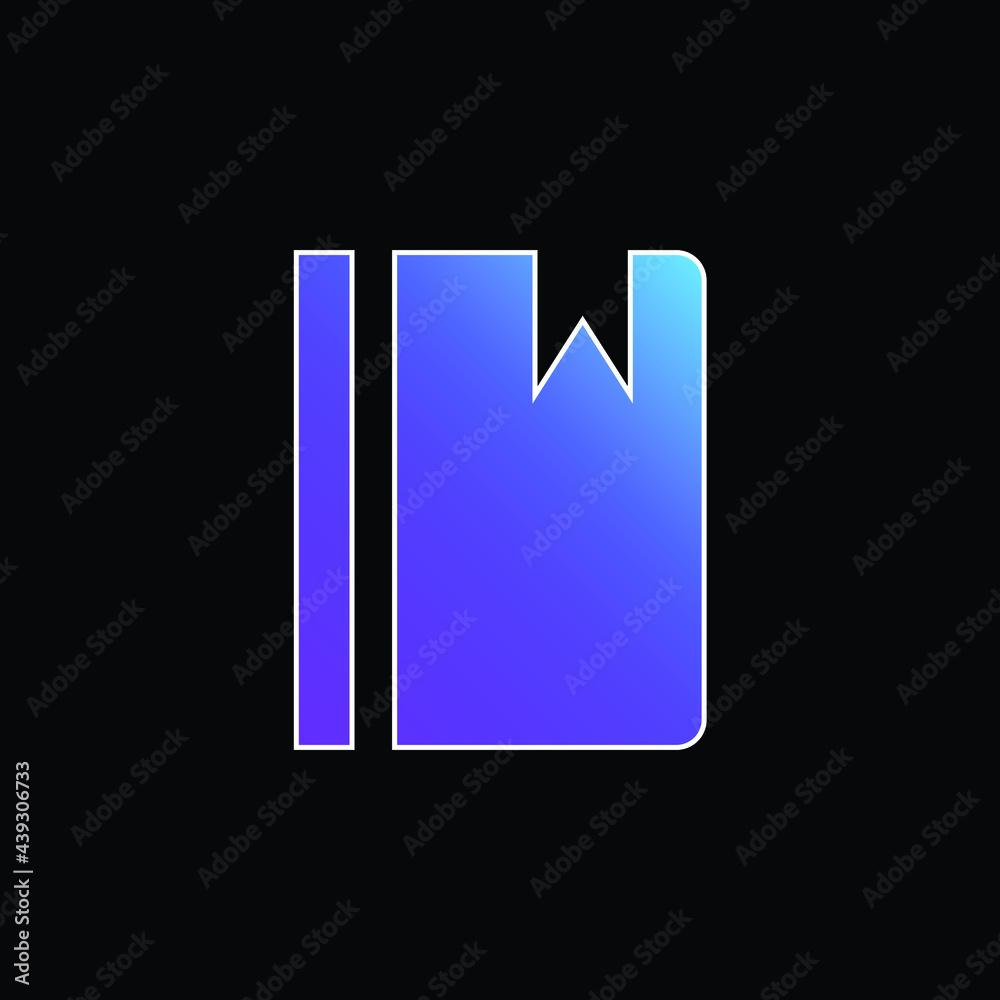 Bookmark In Agenda blue gradient vector icon Bookmark In Agenda blue gradient vector icon