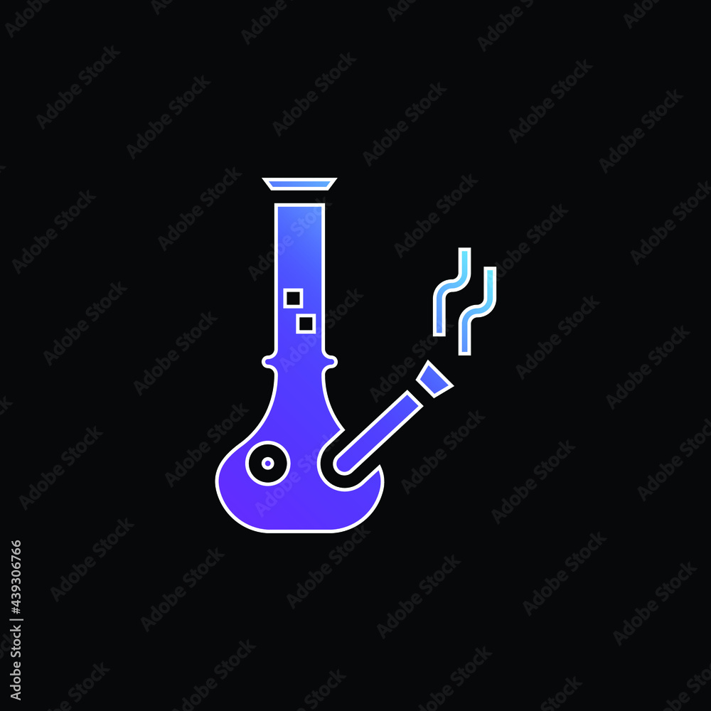 Bong blue gradient vector icon Bong blue gradient vector icon