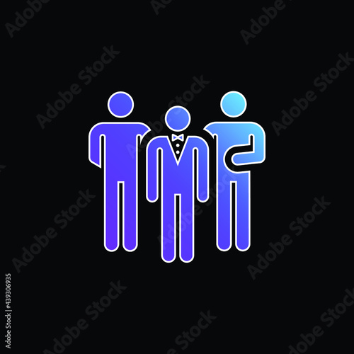Bodyguard blue gradient vector icon