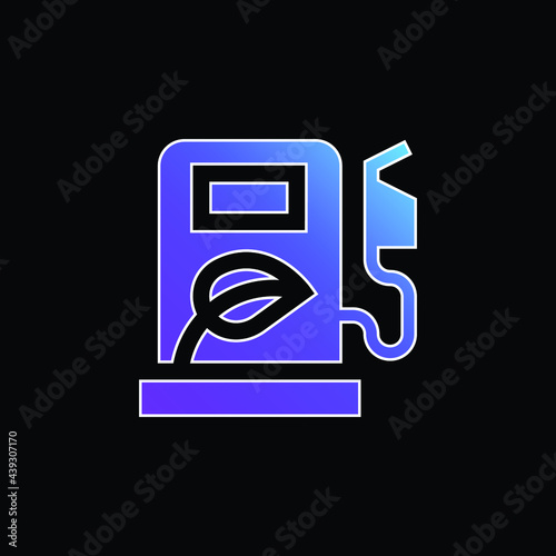 Biofuel blue gradient vector icon