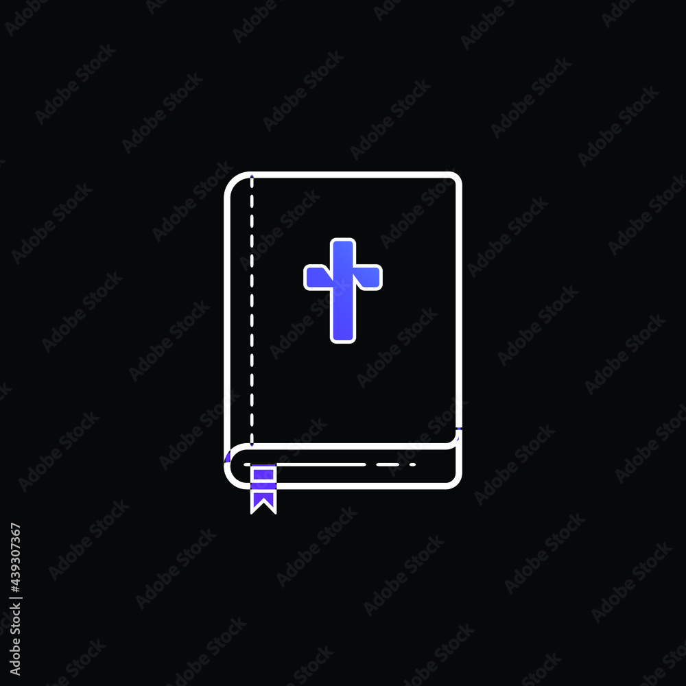 Bible blue gradient vector icon Bible blue gradient vector icon