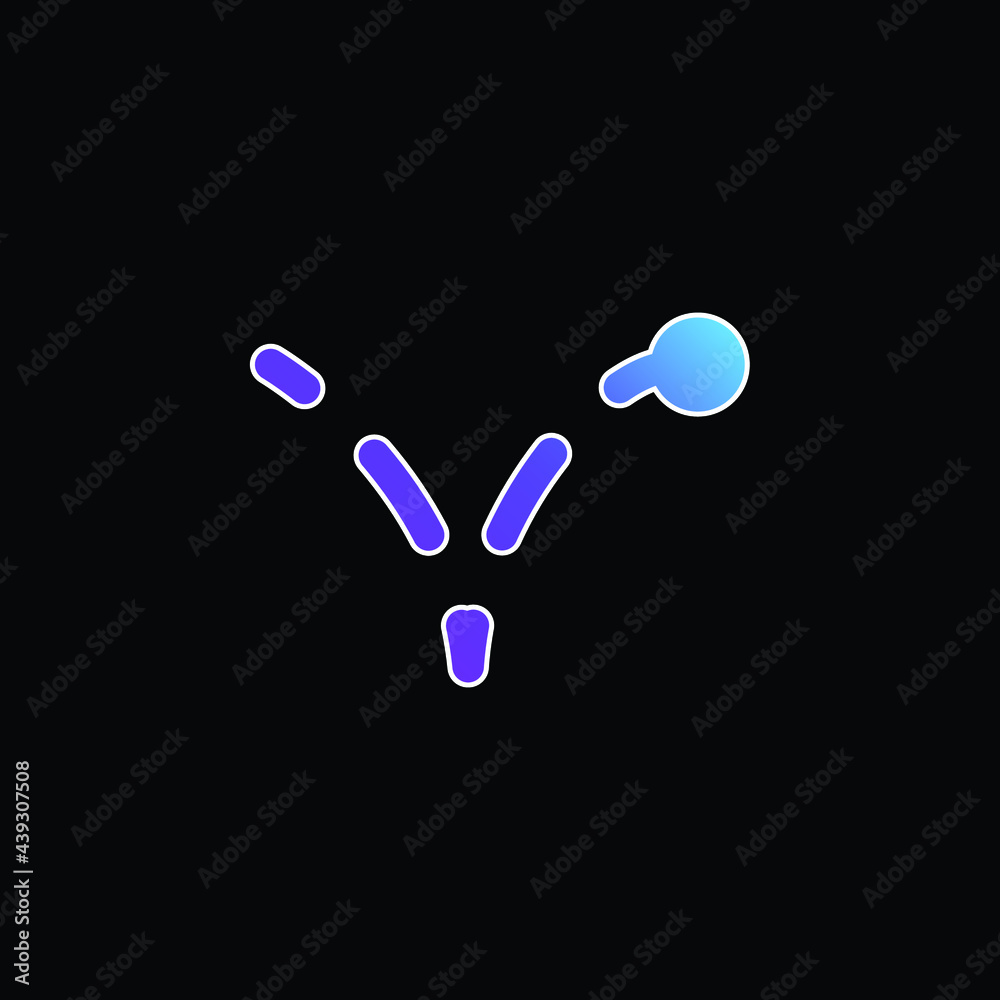 Bounce blue gradient vector icon Bounce blue gradient vector icon