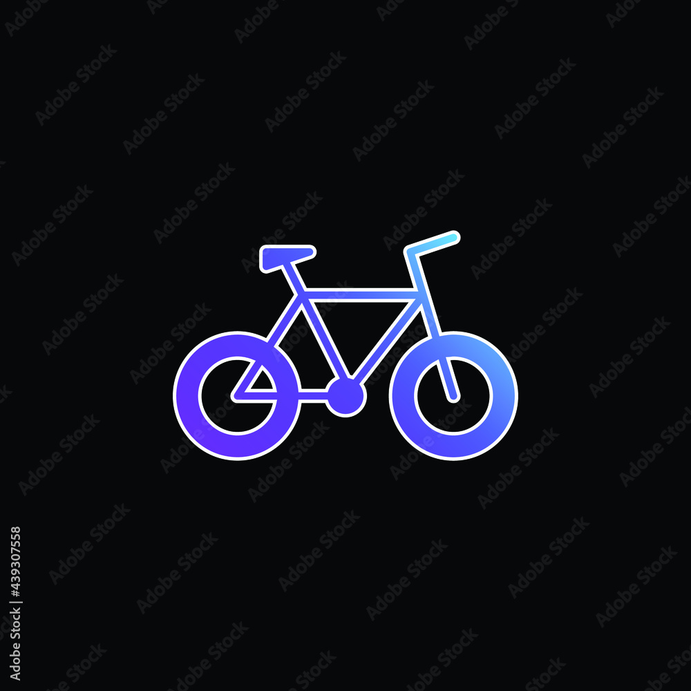 Fototapeta premium Bicycle blue gradient vector icon