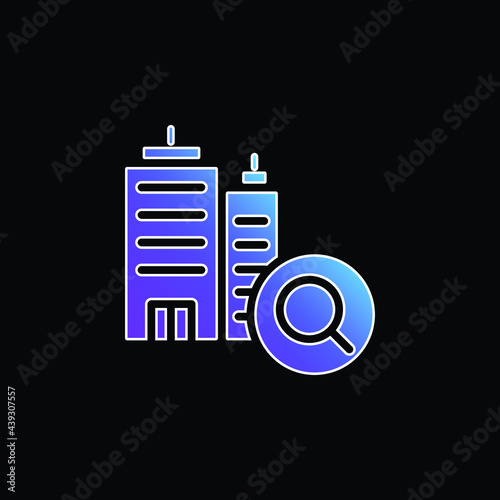 Booking blue gradient vector icon