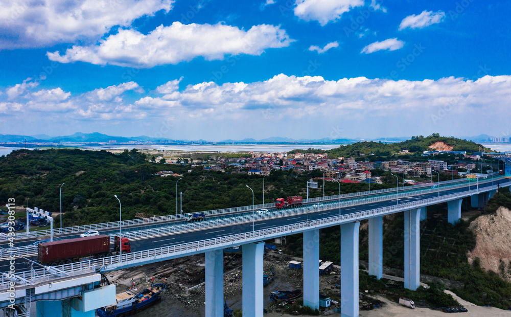 Bay scenery of Xiazhang bridge in Fujian Province, China Bay scenery of Xiazhang bridge in Fujian Province, China