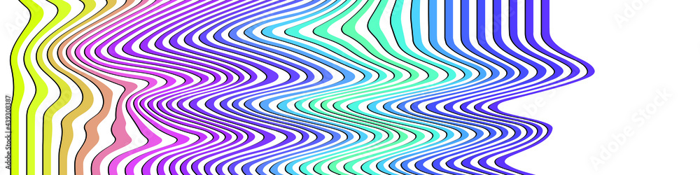 Abstract multicolored bright wavy lines on white background. Modern vector wallpaper. Abstract multicolored bright wavy lines on white background. Modern vector wallpaper.