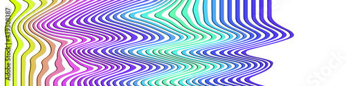 Abstract multicolored bright wavy lines on white background. Modern vector wallpaper.