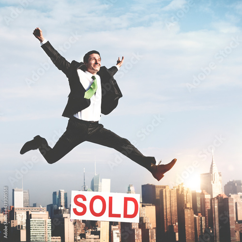 Businessman Success Sold Real Estate Concept