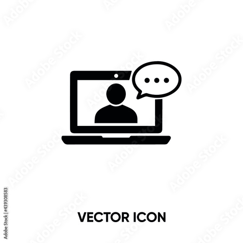 Online training vector icon. Modern, simple flat vector illustration for website or mobile app. Training symbol, logo illustration. Pixel perfect vector graphics