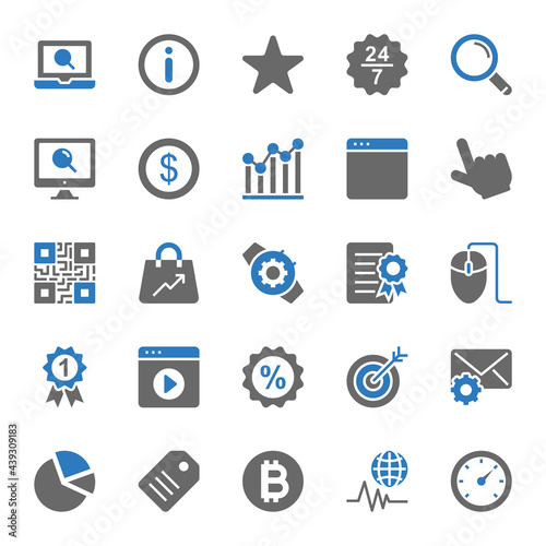 Two color icons for SEO & Web.