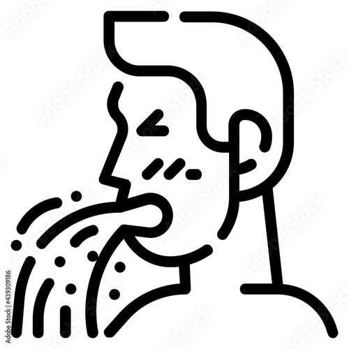 vomiting outline icon