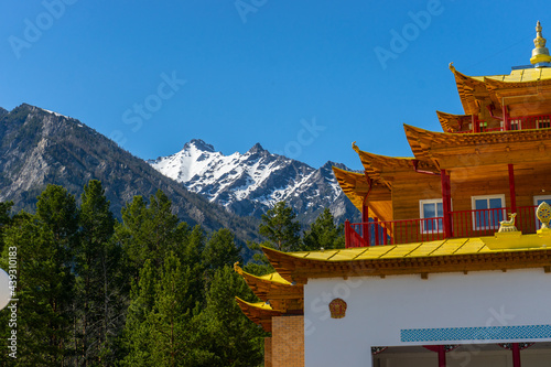 buddhist temple in the mountains photo