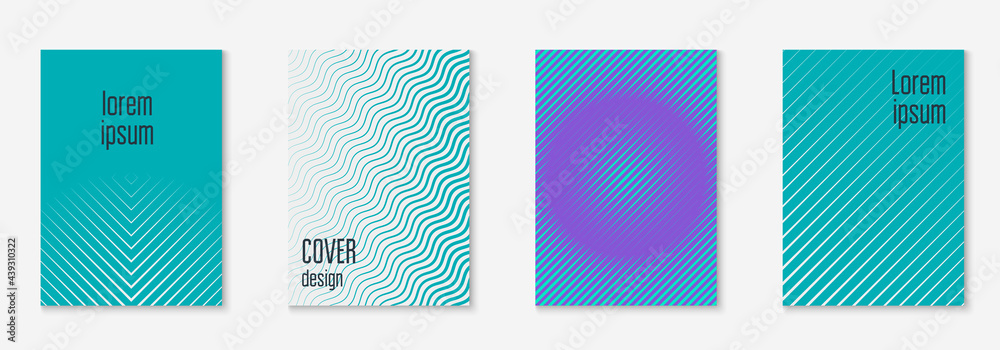 Modern catalog with minimalist geometric line and trendy shapes.