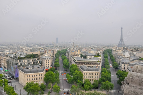 Paris cityscapes from above in the fog © MJ_Nightingale