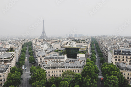 Paris cityscapes from above in the fog © MJ_Nightingale