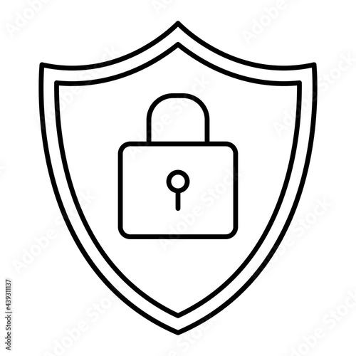 Vector Secruity Outline Icon Design